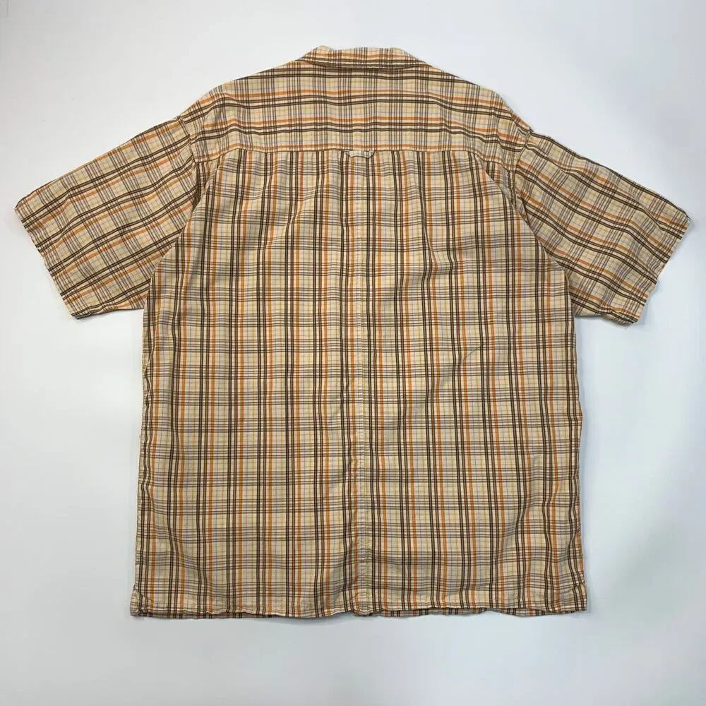 The North Face Shirt Mens‎ XL Extra Large Orange Brown A5 Series Plaid Button Up